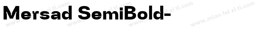 Mersad SemiBold字体转换
